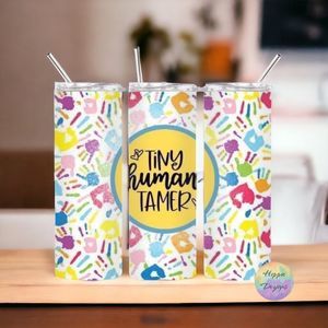 Tiny Human Tamer 20oz Tumbler With Lid & Straw